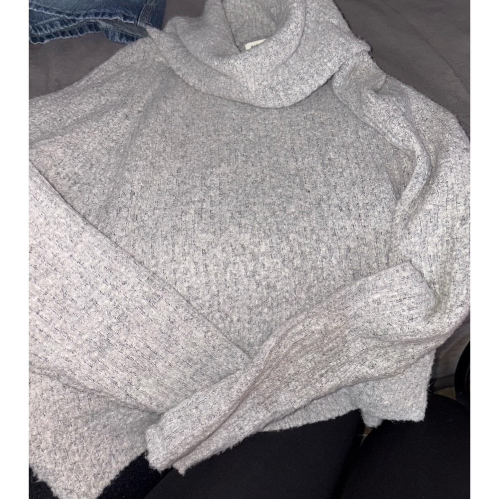Garage Light Gray Cowl Neck Sweater